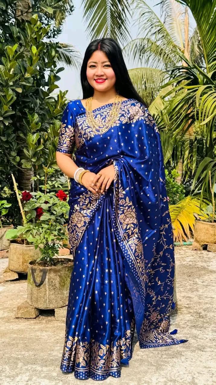 Japani Silk Skin Print Sharee with Blouse Piece ছবি 5