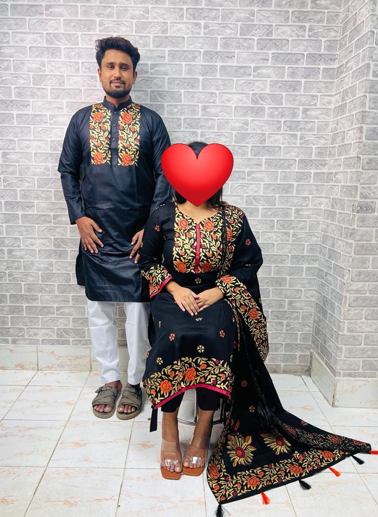 Two Piece and Panjabi Couple Set