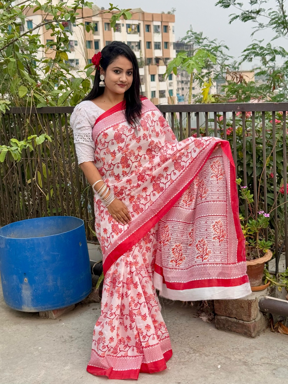 Half Silk Sharee ছবি 3