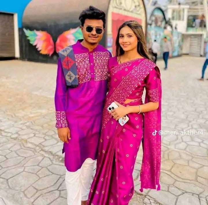 Sharee Panjabi Couple Dress ছবি 5