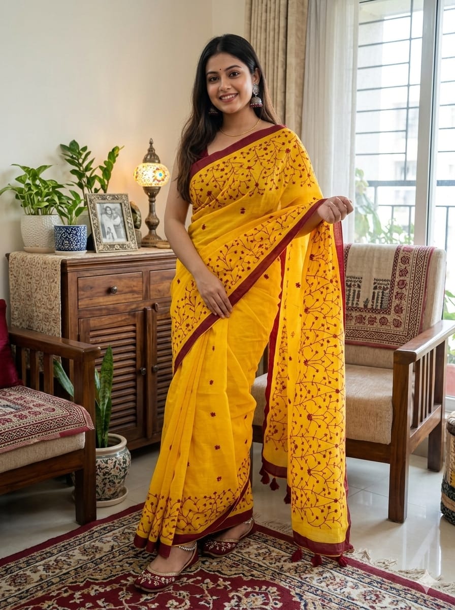 Embroidery Premium Half Silk Sharee ছবি 3