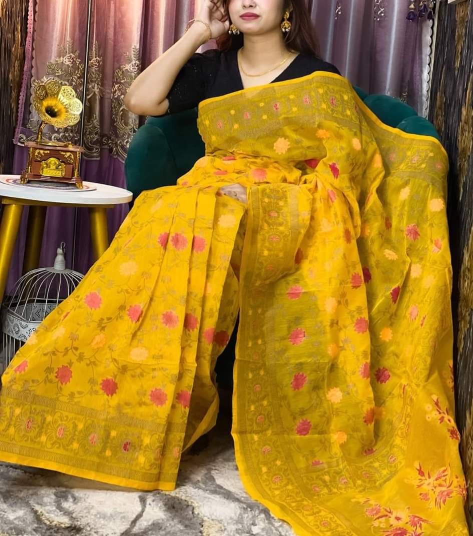 Half Silk Handprited Sarees ছবি 13