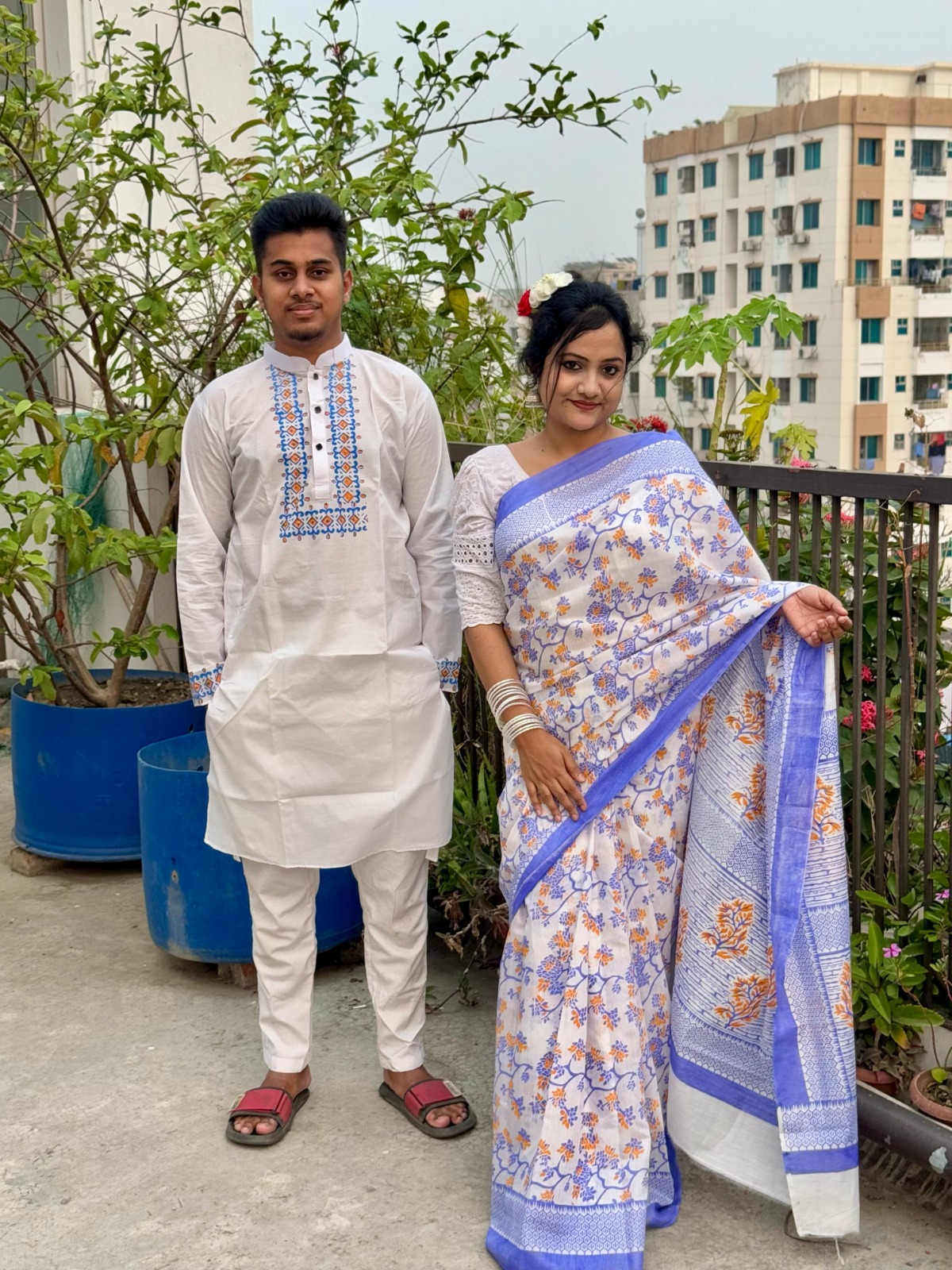 Sharee Panjabi Couple Dress ছবি 2