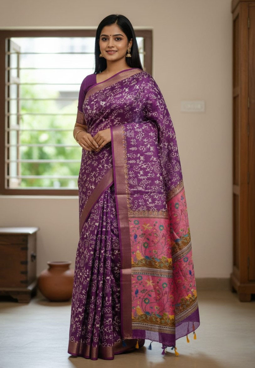 Kaftan Silk Sharee ছবি 5
