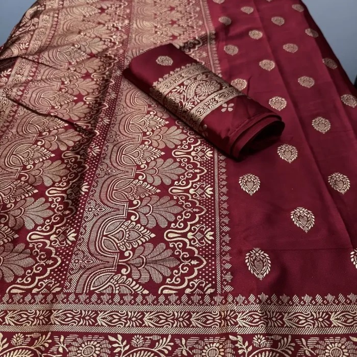 Japani Silk Skin Print Sharee with Blouse Piece ছবি 6