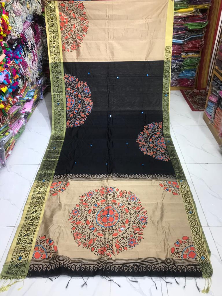 এমব্রয়ডাড়ী ধুপিয়ানসিল্ক শাড়ী