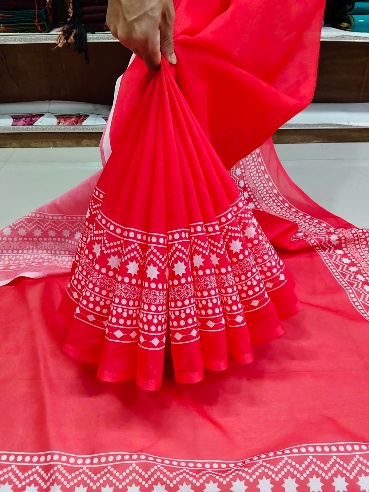 Chanderi silk sharee with blause pcs