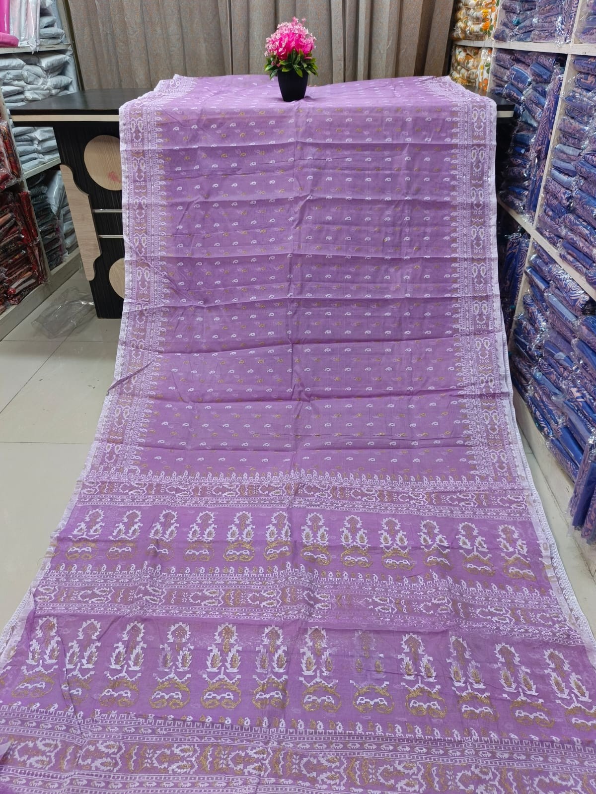 Half Silk Skin Print Sharee