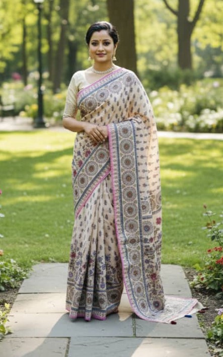 Premium Silk Boutique Skin Print Shari