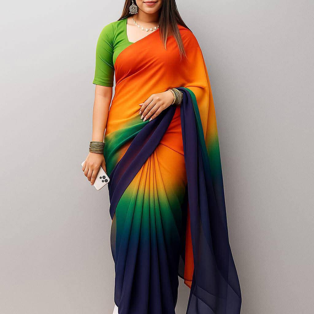 Rongdhonu  Georgette sharee ছবি 3