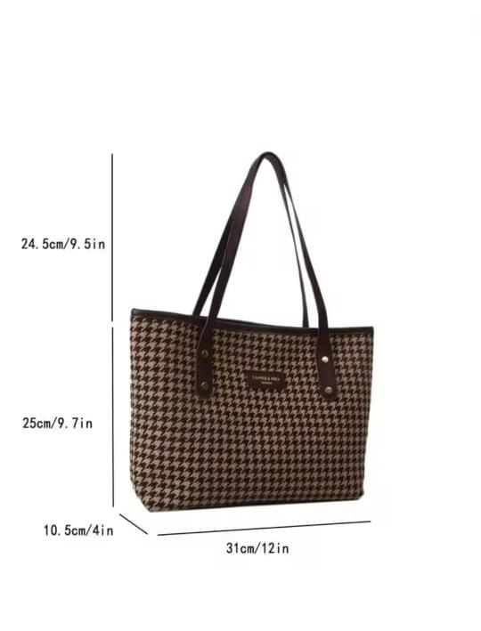Grameen check tote bag