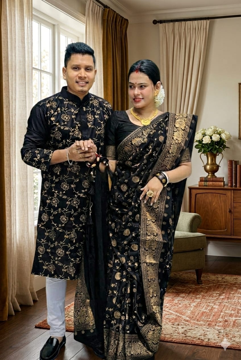 Sharee Panjabi Couple Dress with Blouse Piece ছবি 7
