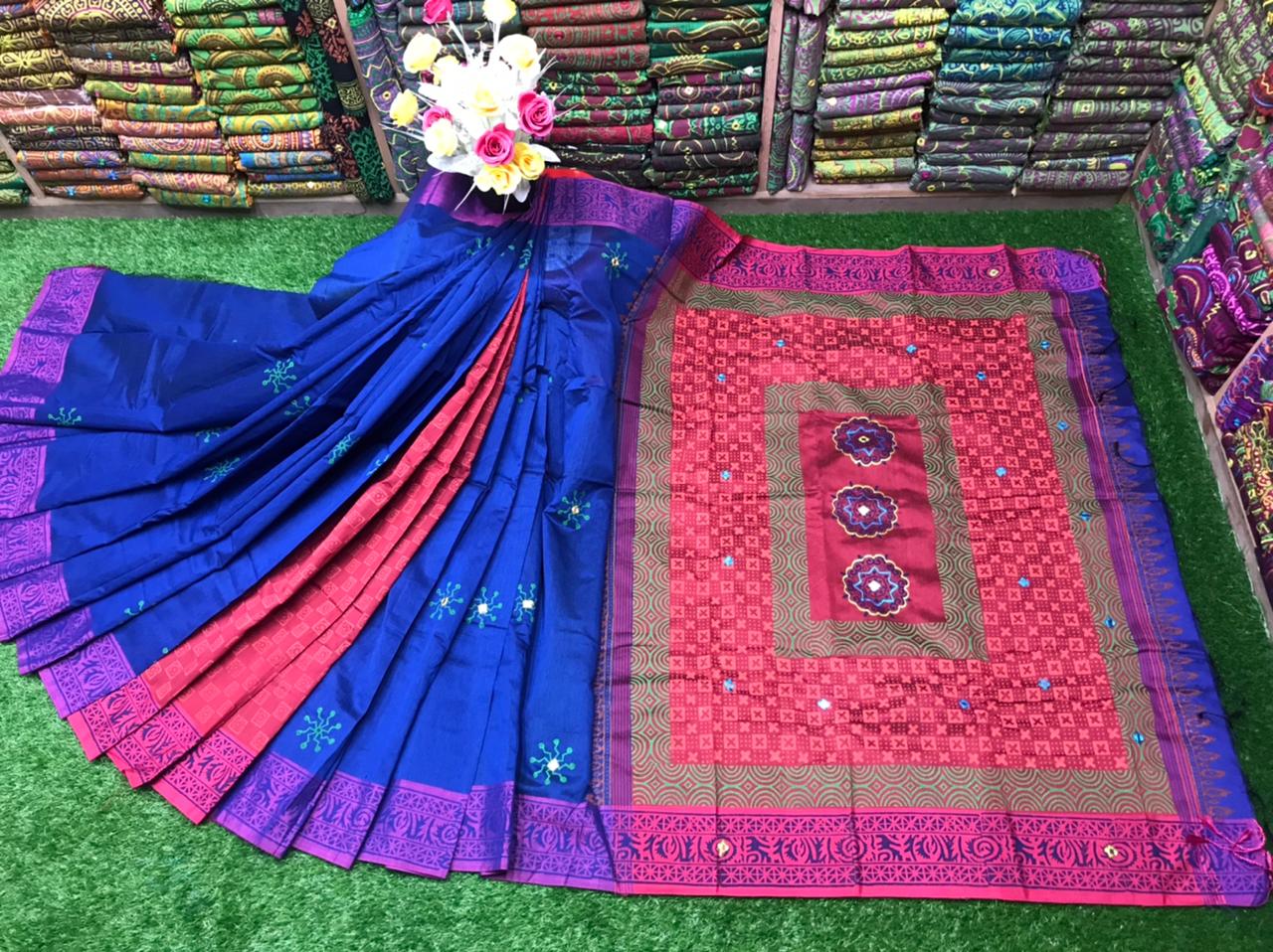 এমব্রয়ডাড়ী ধুপিয়ানসিল্ক শাড়ী ছবি 13