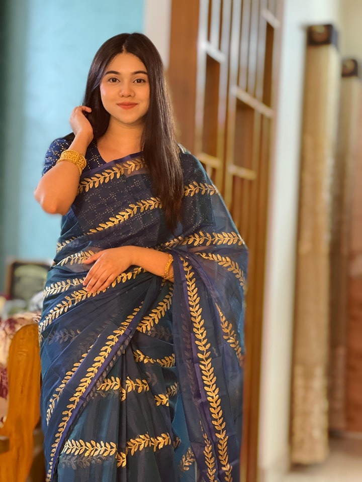 Block Print Sharee with Blouse Piece ছবি 11