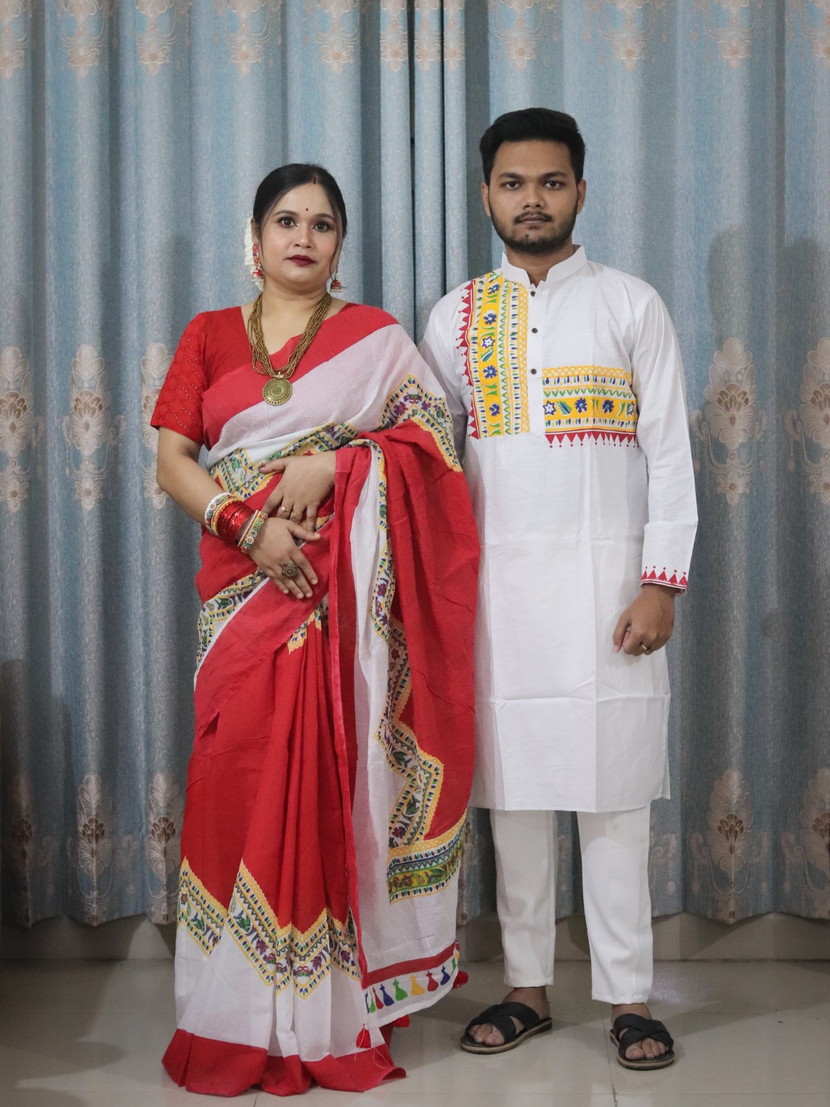 Sharee Panjabi Couple Set (No Blouse Piece) ছবি 3