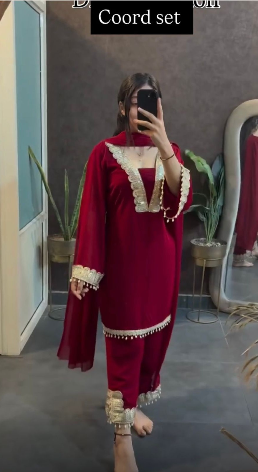 Georgette Sequence Three Piece