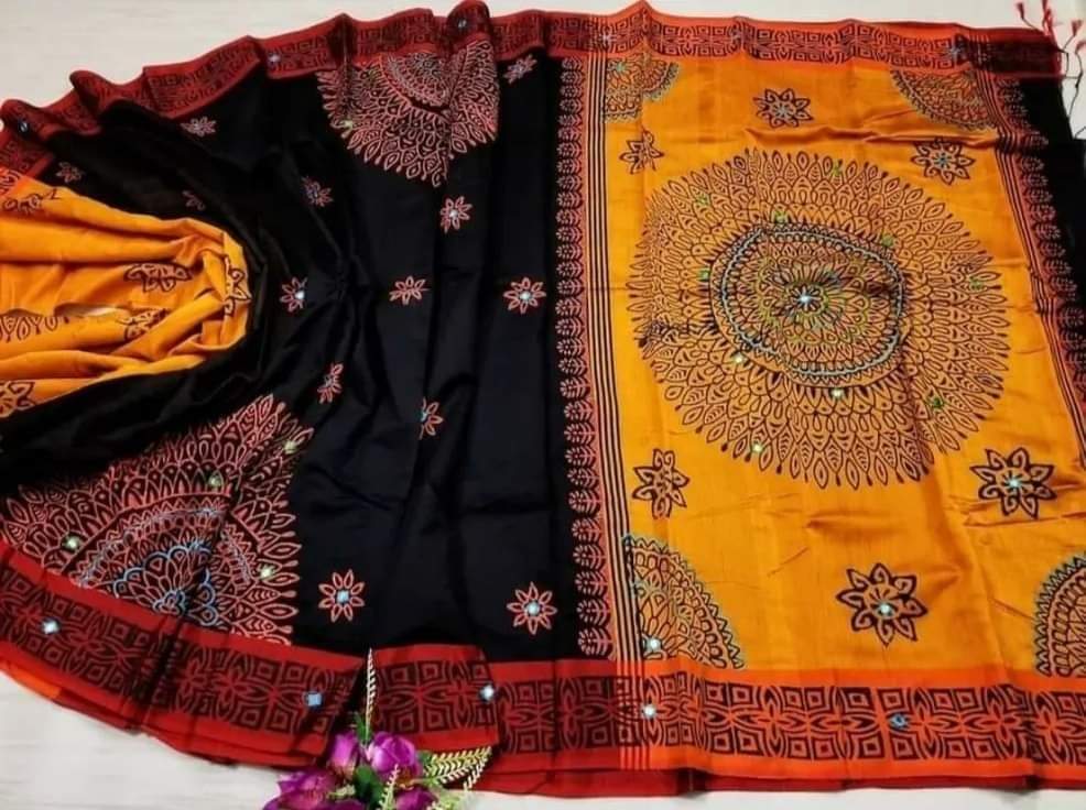এমব্রয়ডাড়ী ধুপিয়ানসিল্ক শাড়ী ছবি 16