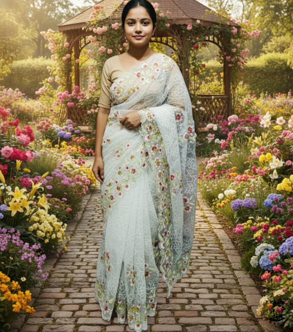 Georgette Organza Saree