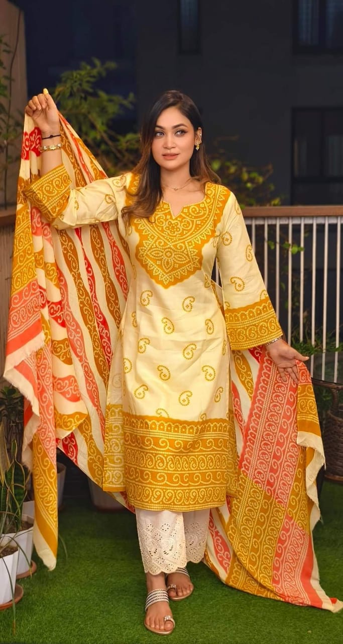 লিলেন থ্রি পিস ছবি 8