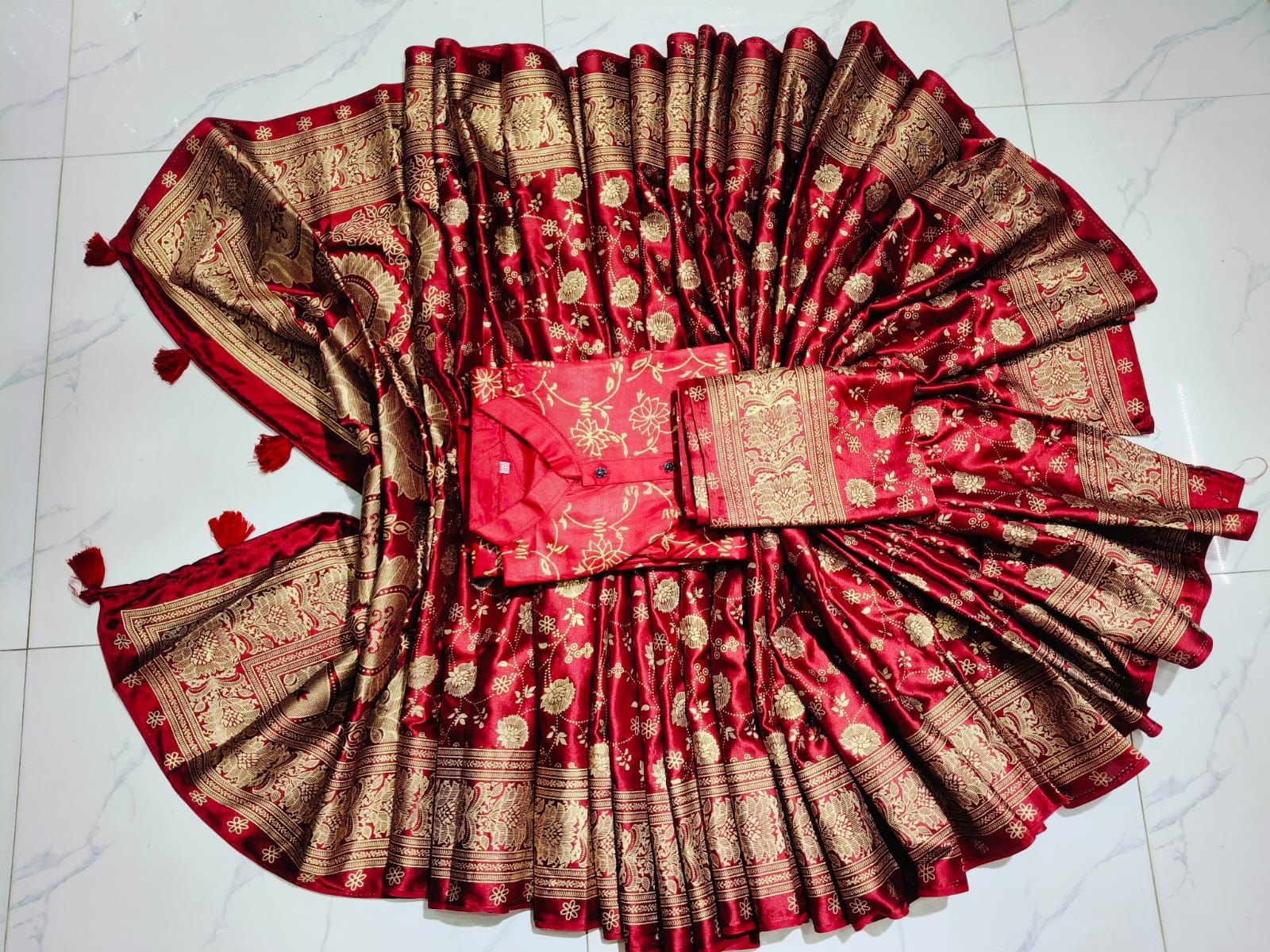 Sharee Panjabi Couple with Blouse Piece ছবি 11