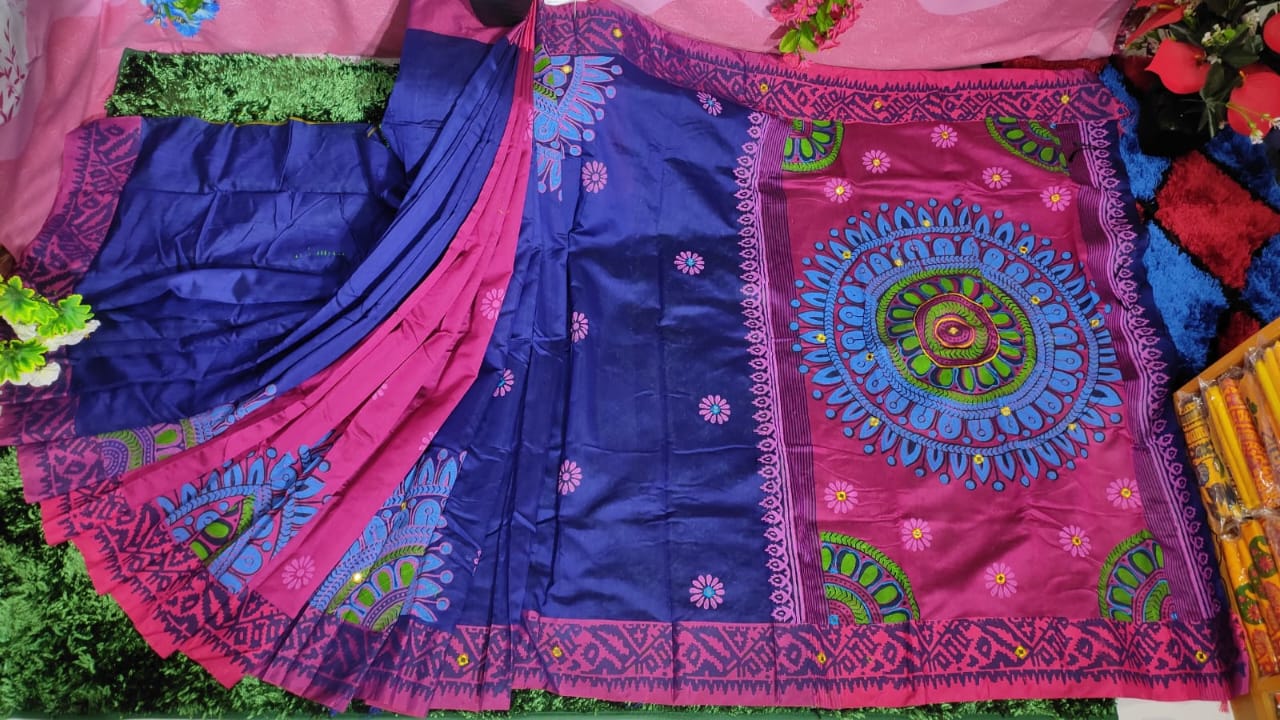এমব্রয়ডাড়ী ধুপিয়ানসিল্ক শাড়ী ছবি 14