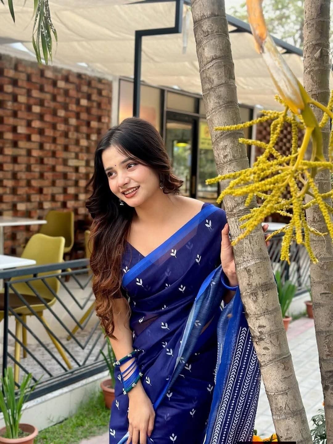 Chanderi silk sharee with blause pcs