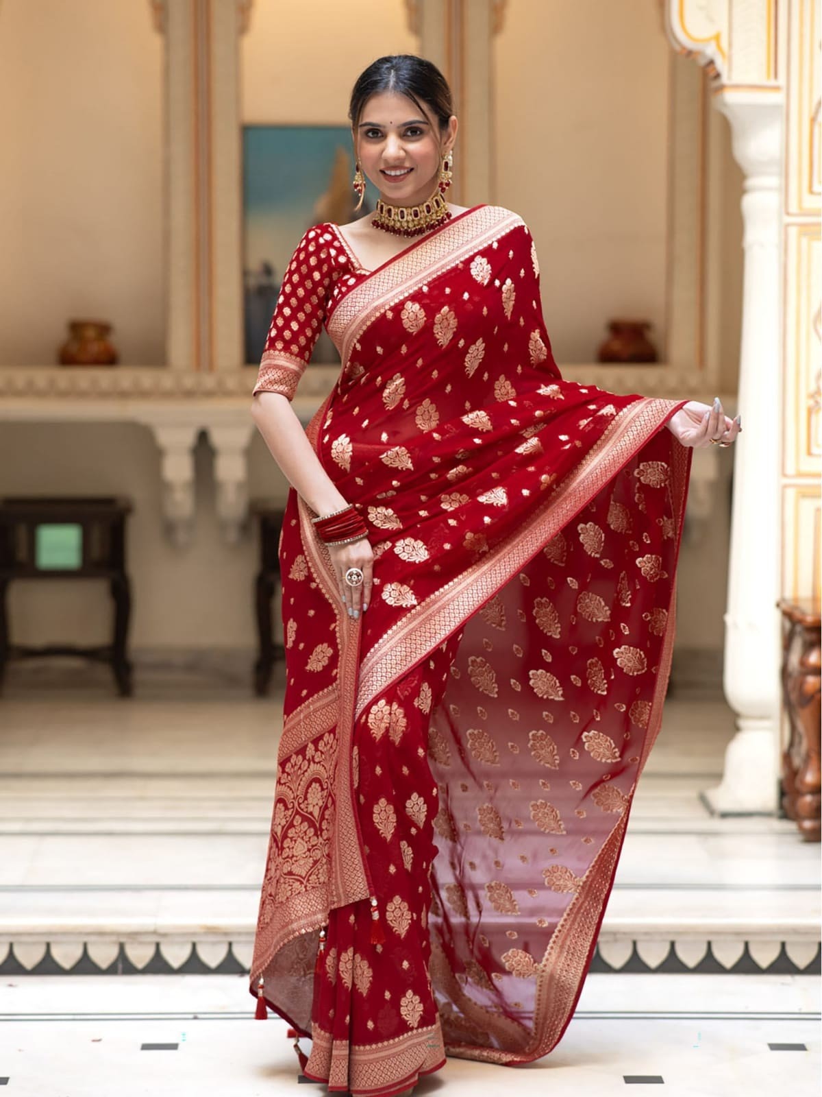 Dhupiyan Sharee with Blouse Piece ছবি 4