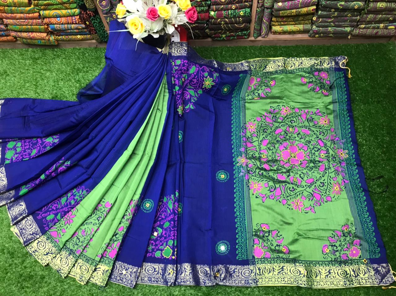 এমব্রয়ডাড়ী ধুপিয়ানসিল্ক শাড়ী ছবি 8