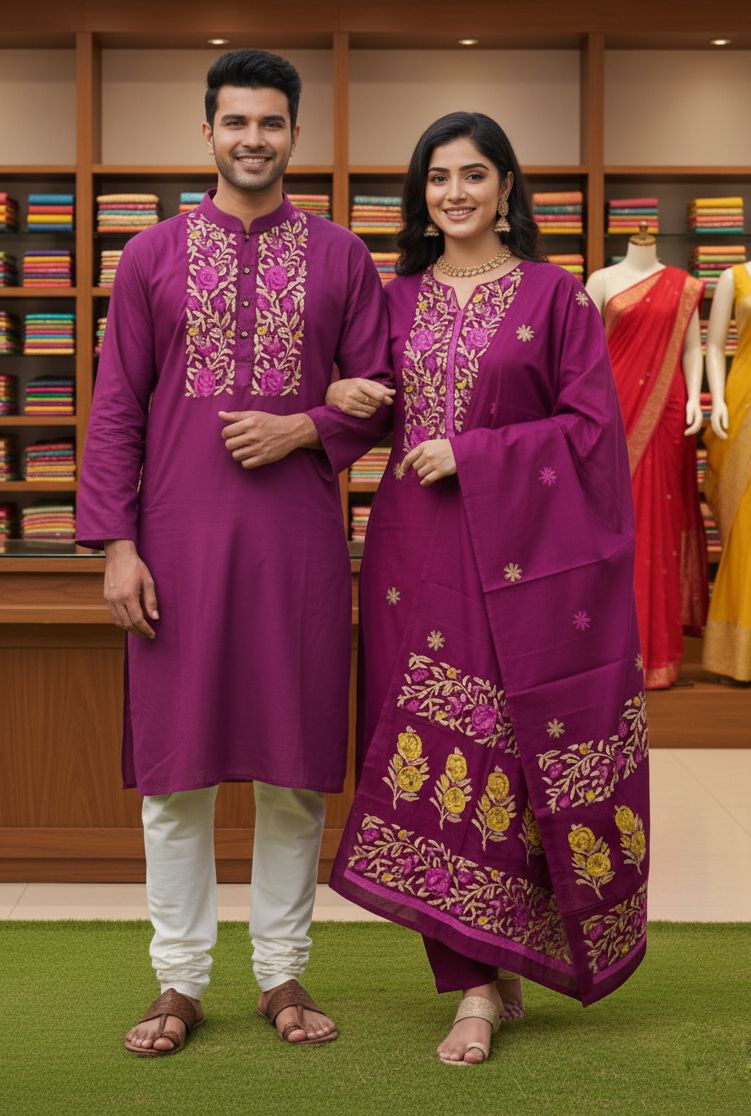 Block Print Three Piece ছবি 4