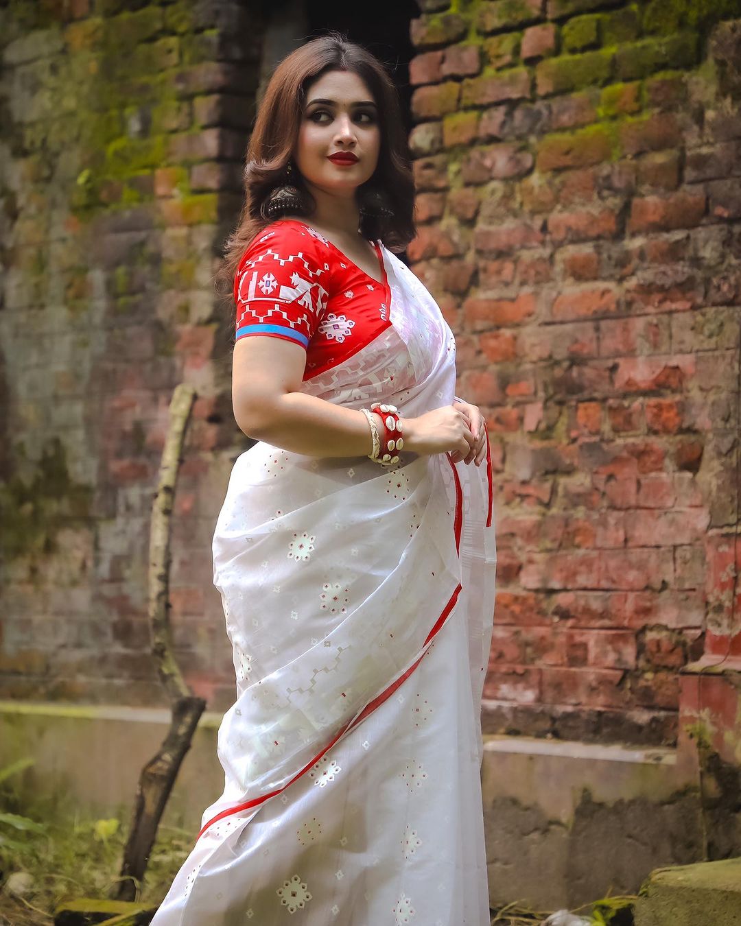 Half Silk Sharee with Blouse Piece