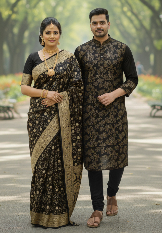Sharee Panjabi Couple Dress