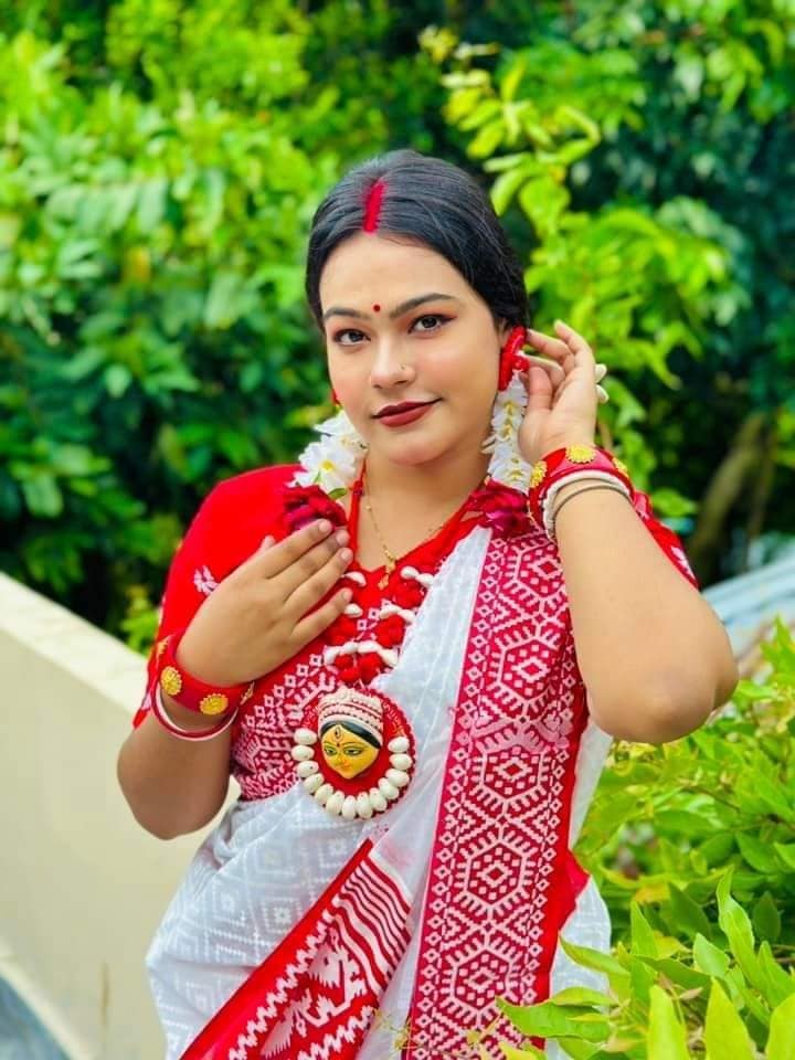 Half Silk Sharee with Blouse Piece