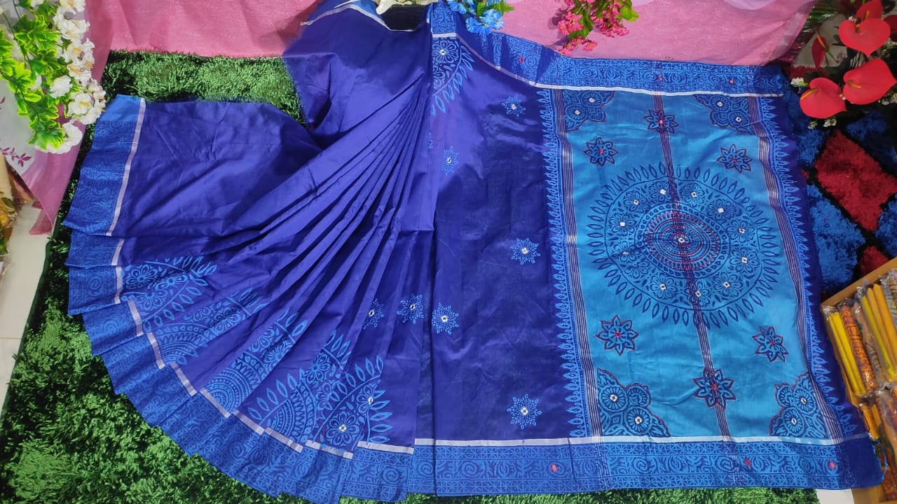 এমব্রয়ডাড়ী ধুপিয়ানসিল্ক শাড়ী ছবি 5