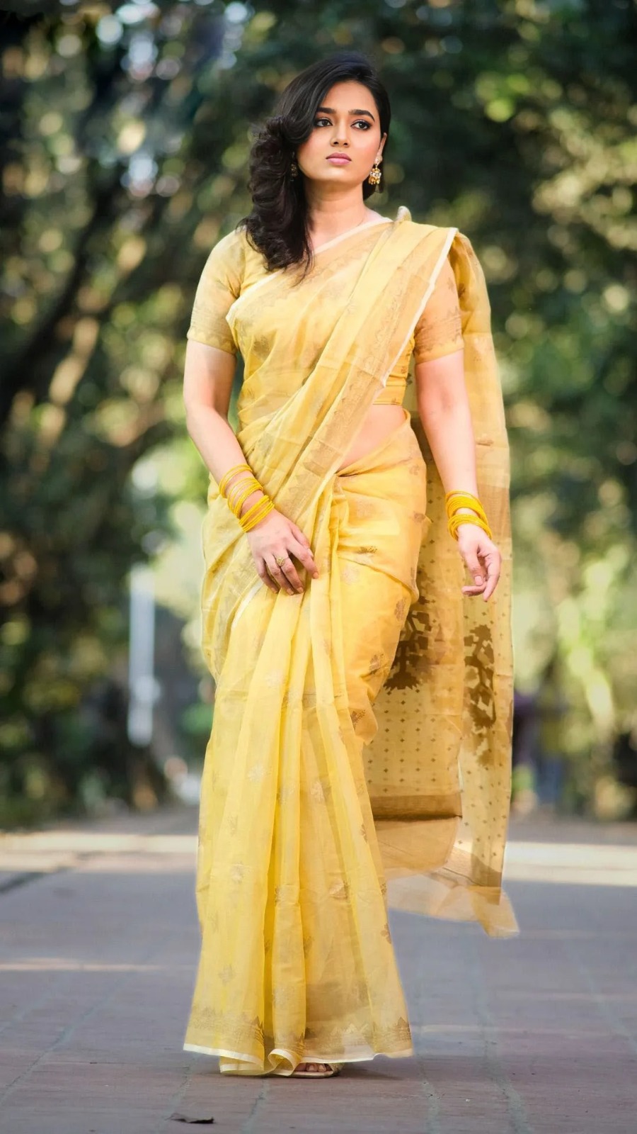 Semi Moslin Sharee with Blouse Piece ছবি 16