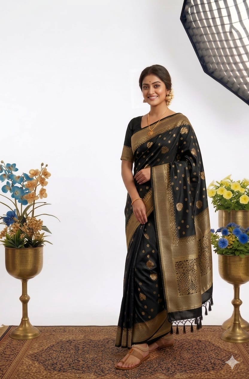 Japani Silk Sharee with Blouse Piece ছবি 6