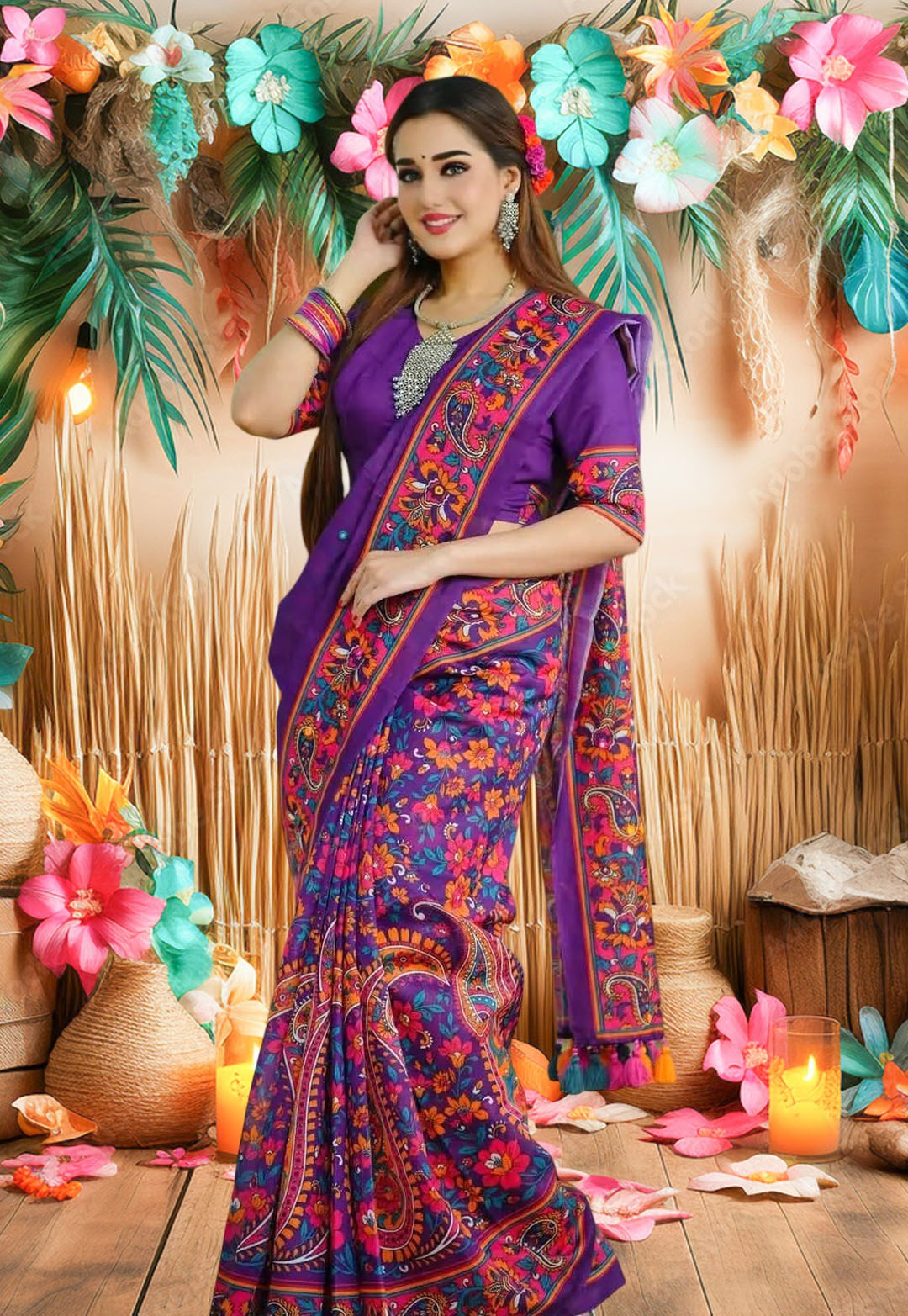 Premium Parsha Sharee with Blouse Piece
