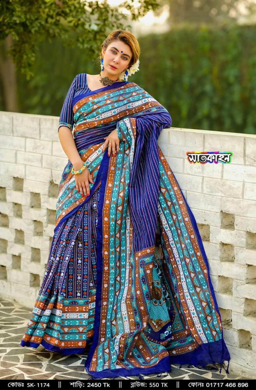 Half silk sharee ছবি 11