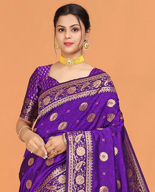 Japani Silk Sharee with Blouse Piece ছবি 12