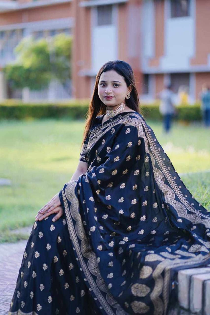 Japani Silk Skin Print Sharee with Blouse Piece