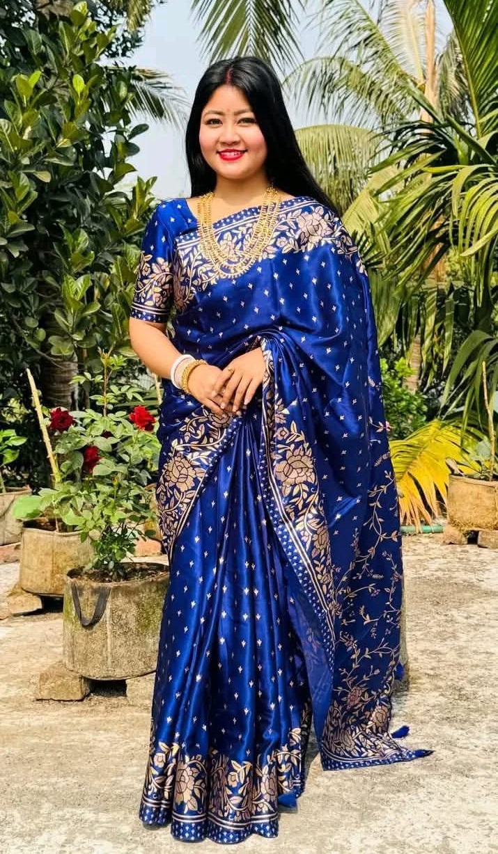 Japani Silk Sharee with Blouse Piece ছবি 13