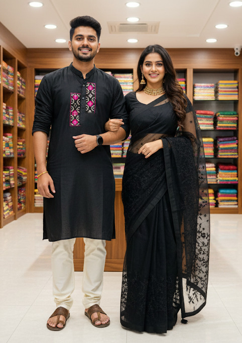 Premium Sharee Panjabi Couple Dress ছবি 13