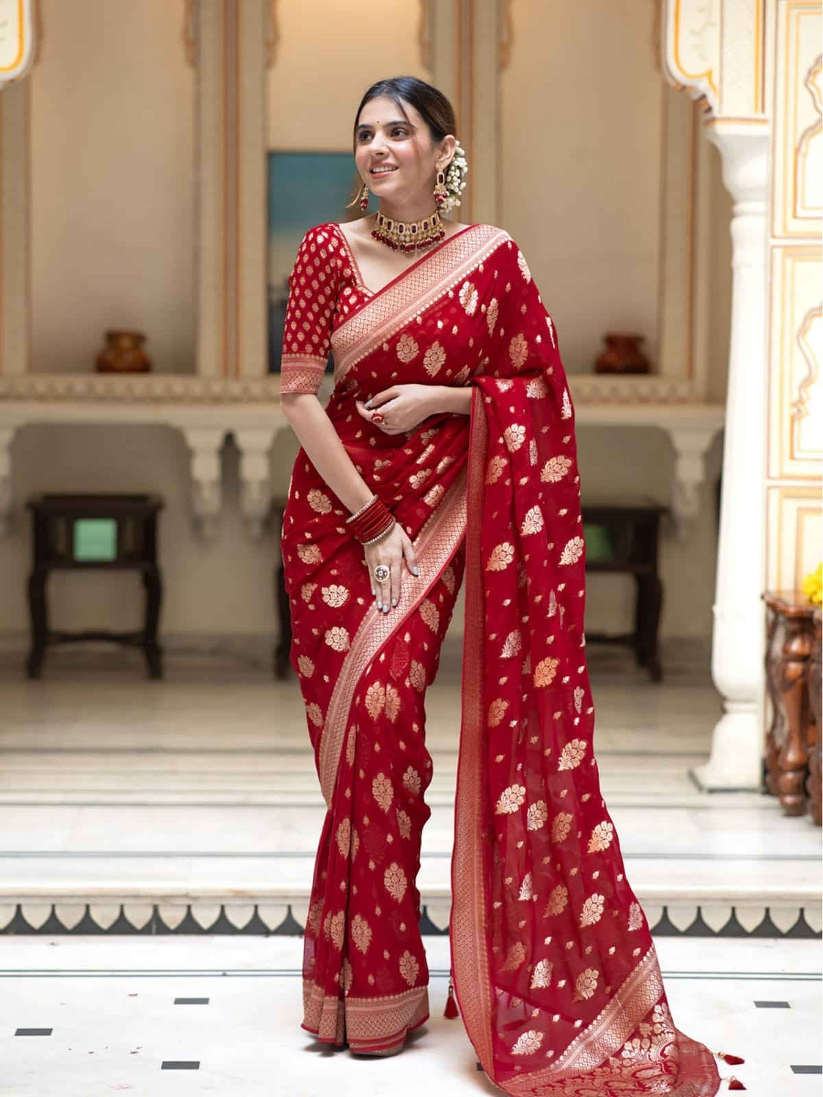 Dhupiyan Sharee with Blouse Piece