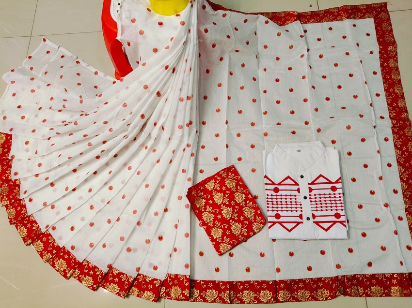 Sharee Panjabi Couple with Blouse Piece