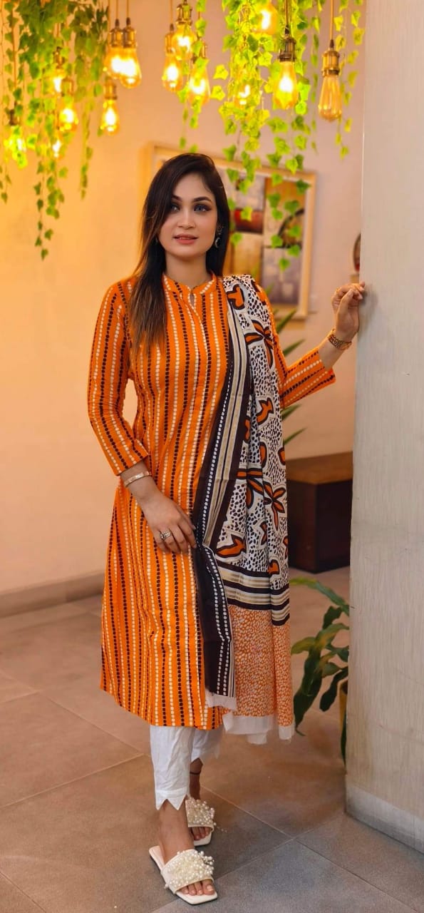 লিলেন থ্রি পিস ছবি 5