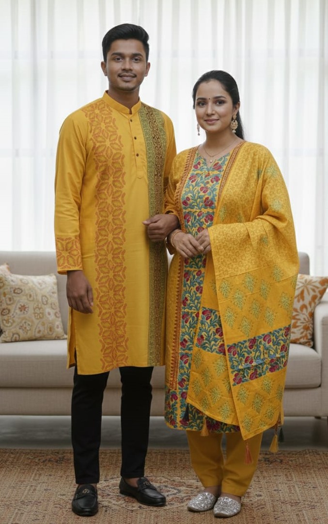 Block Print Three Piece ছবি 2