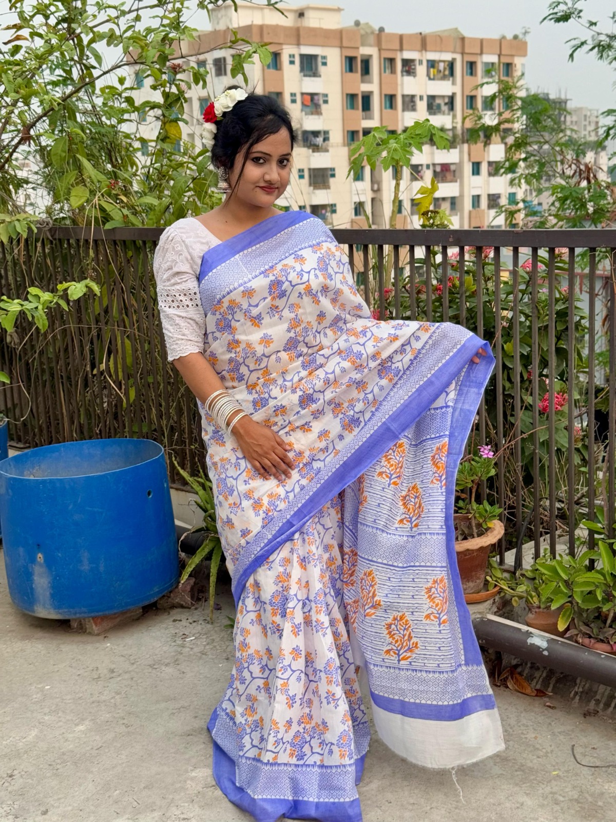 Half Silk Sharee ছবি 2