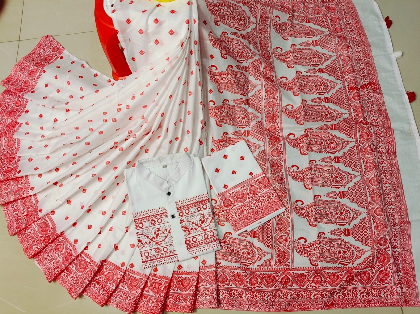 Sharee Panjabi Couple with Blouse Piece ছবি 3