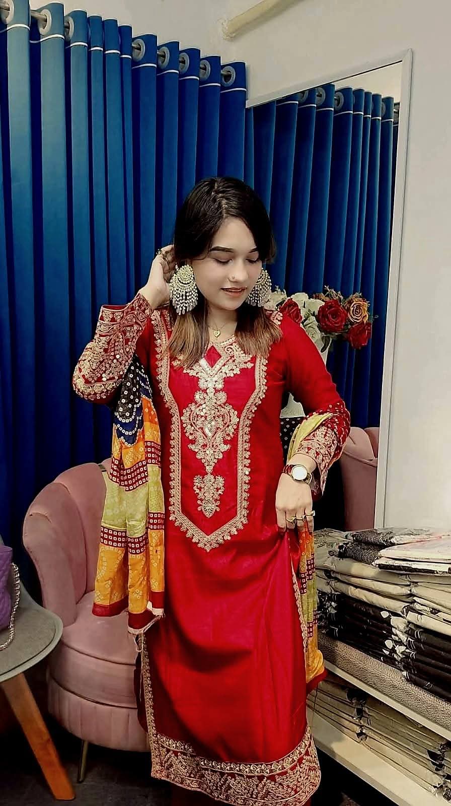 Embroidery Three Piece