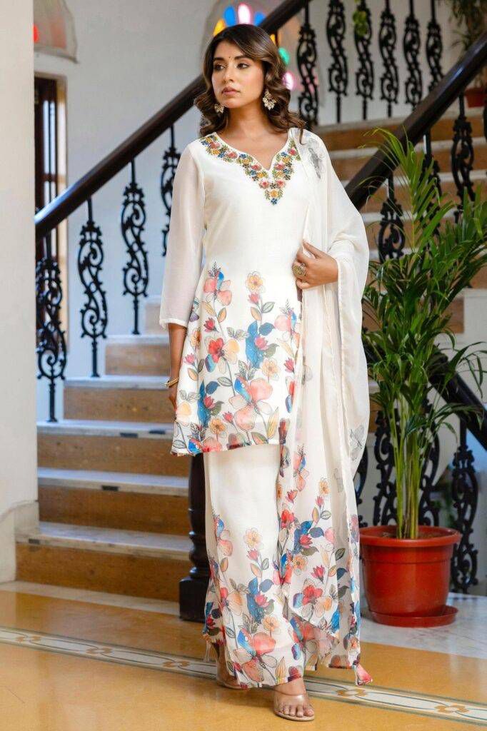 Georgette Western Three Piece ছবি 3