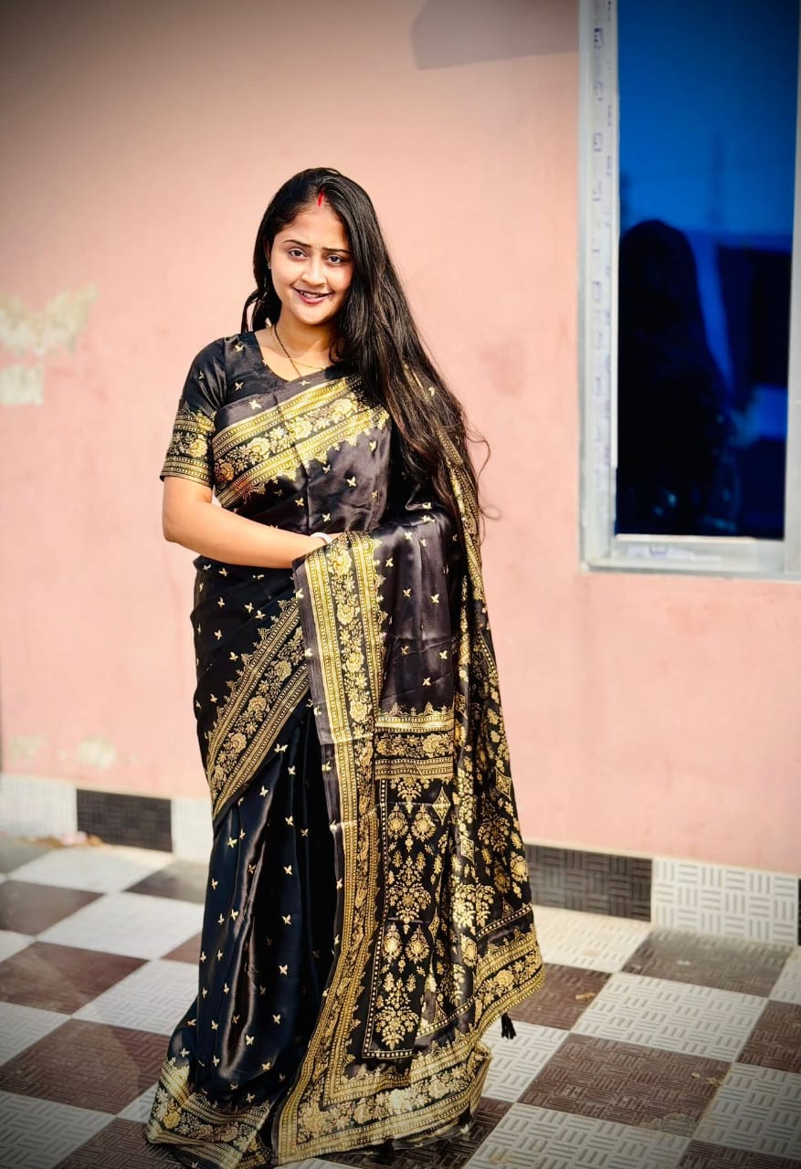 Japani Silk Sharee with Blouse Piece ছবি 2